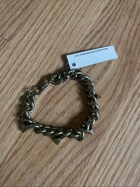 Chunky Spike Chain Bracelet in Antique Gold